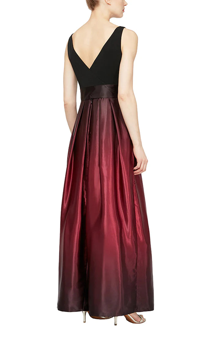 Formal Dresses Ombre Skirt & Tie Belt Long Dress Fig