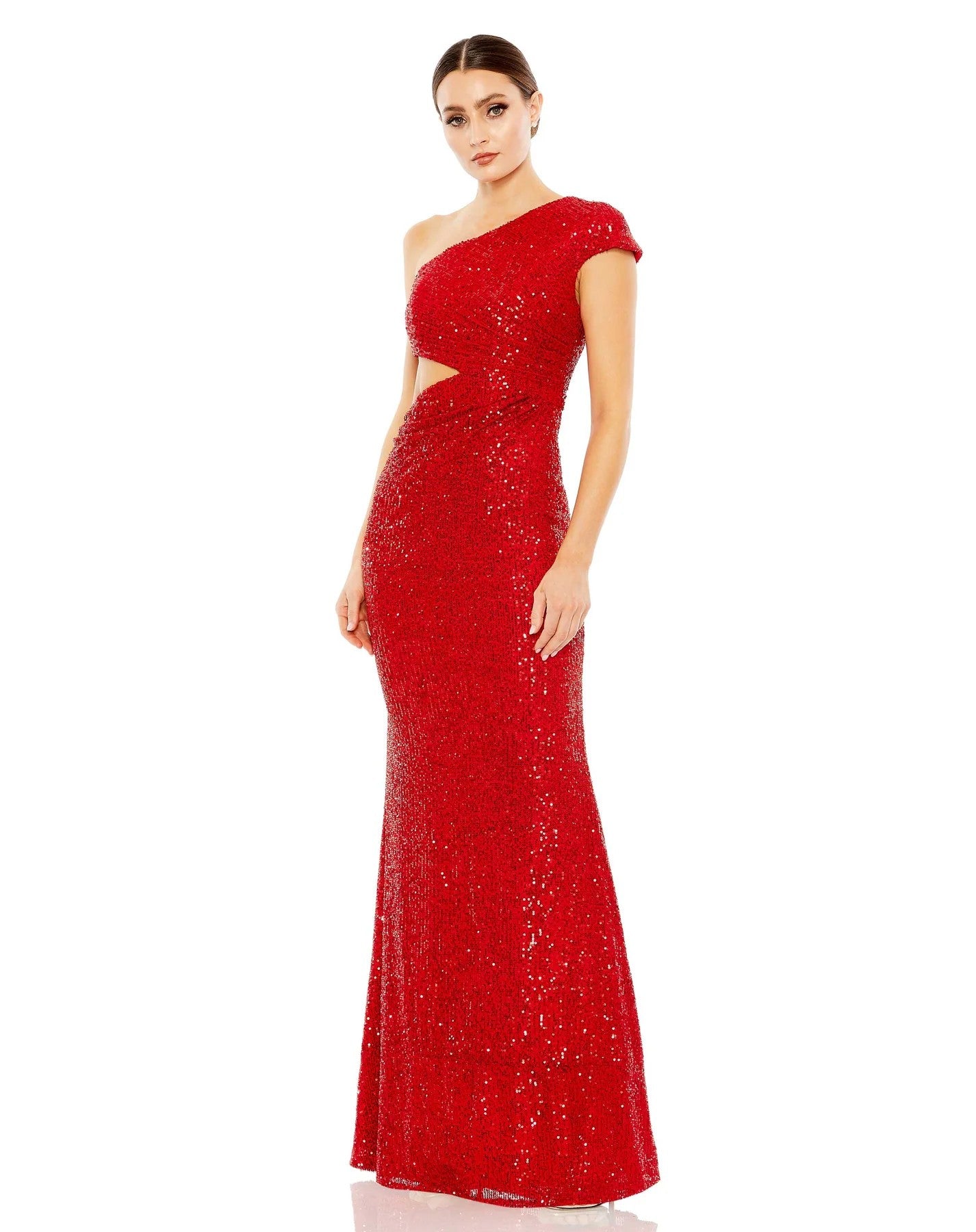 Prom Dresses Long One Shoulder Prom Formal Dress Red