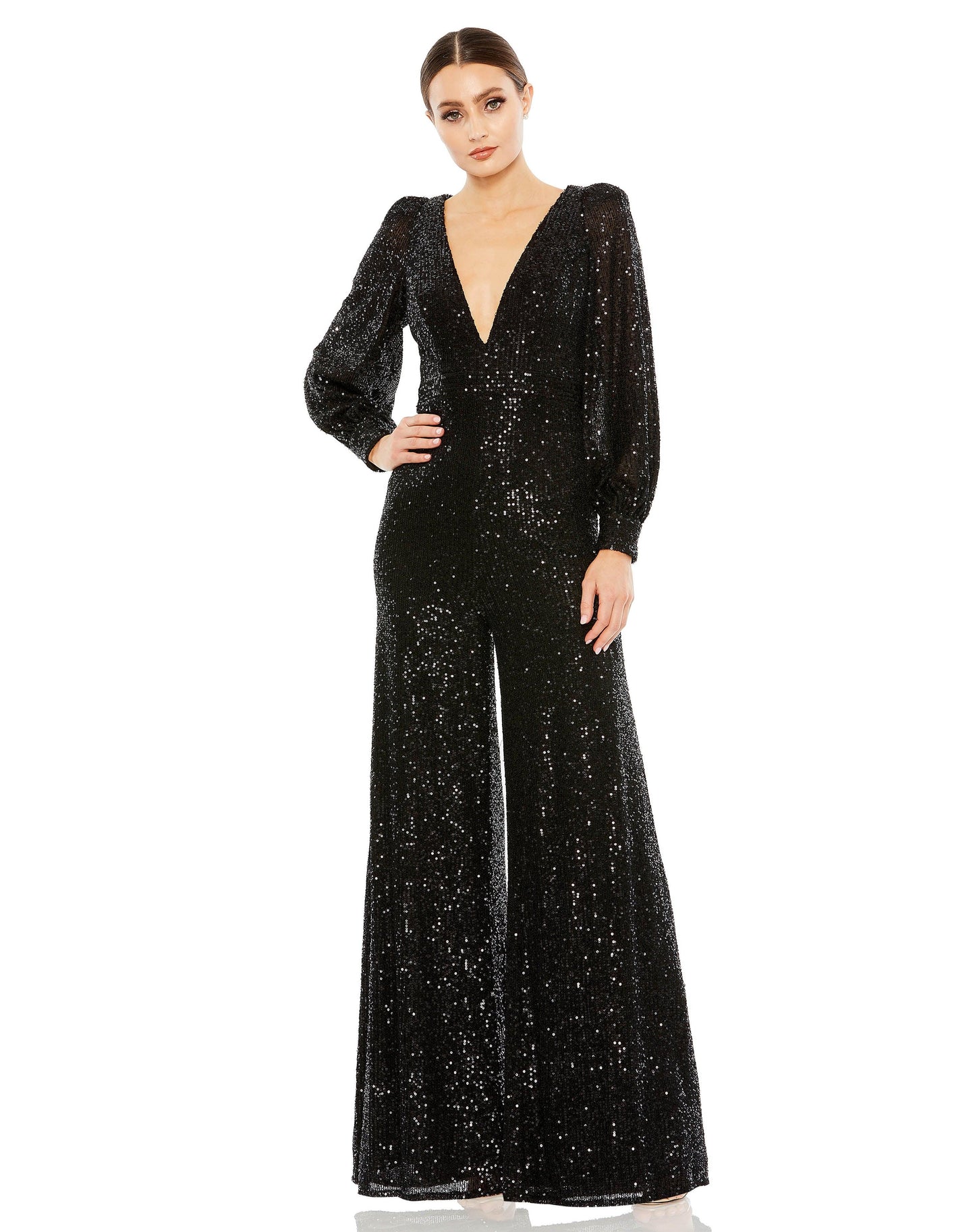 Formal Dresses Long Sleeve Formal Jump Suit Black