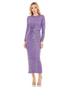 Formal Dresses Long Sleeve Formal Dress Purple