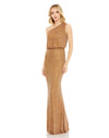 Prom Dresses Long One Shoulder Prom Formal Dress Antique Gold