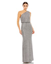 Prom Dresses Long One Shoulder Prom Formal Dress Pewter