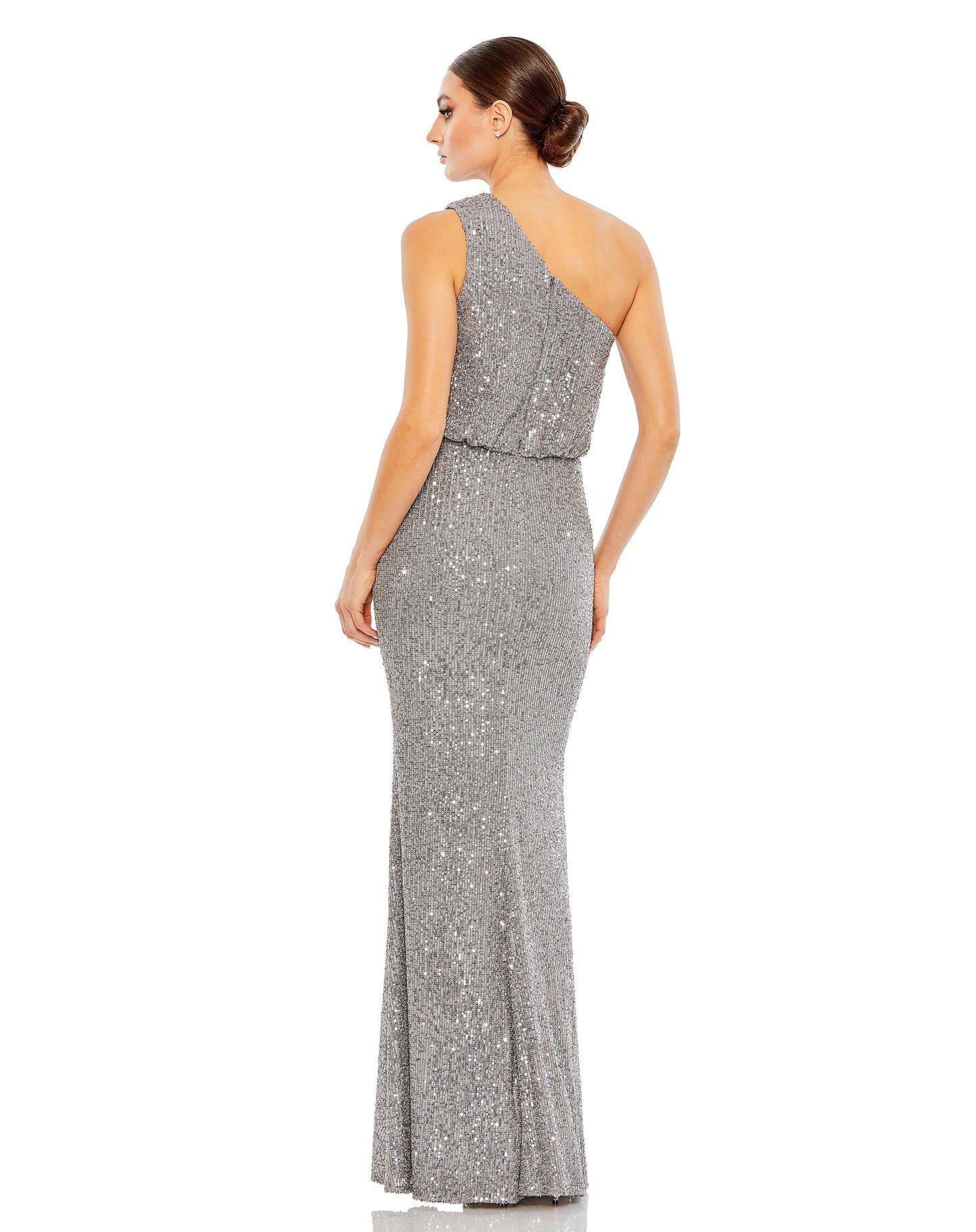 Prom Dresses Long One Shoulder Prom Formal Dress Pewter