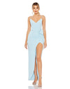 Prom Dresses Long Spaghetti Strap Fitted Prom Gown Powder Blue