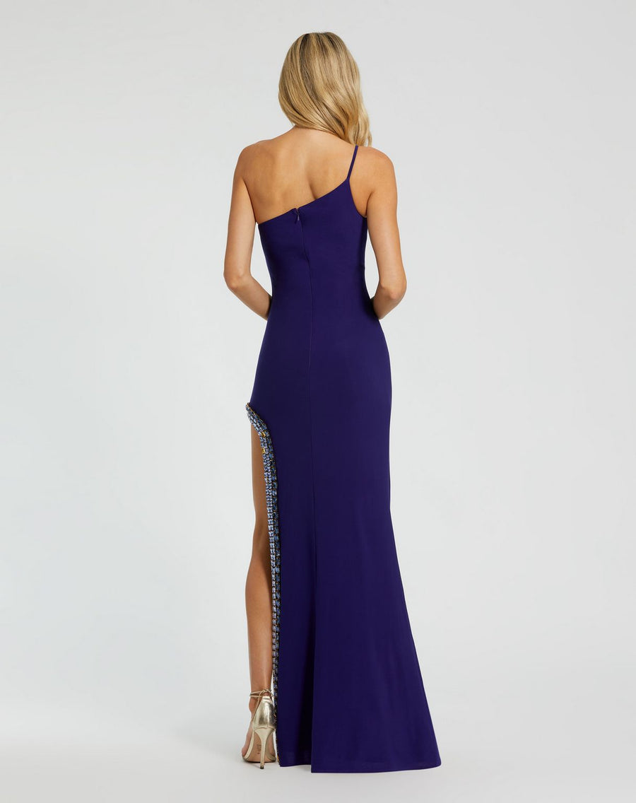 Prom Dresses Fitted Slit Prom Long Dress Indigo