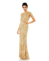 Mac Duggal 4715 Long Formal Beaded Fringe Dress