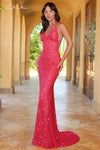 Prom Dresses Long Fitted Formal Prom Dress Red Rose