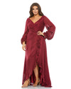 Plus Size Dresses Fabulouss High Low Plus Size Dress Burgundy