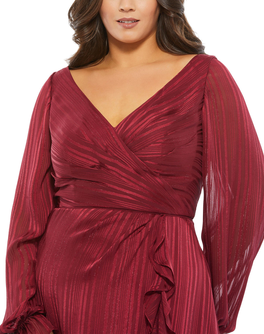 Plus Size Dresses Fabulouss High Low Plus Size Dress Burgundy