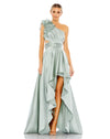 Prom Dresses High Low One Shoulder Prom Dress Sage