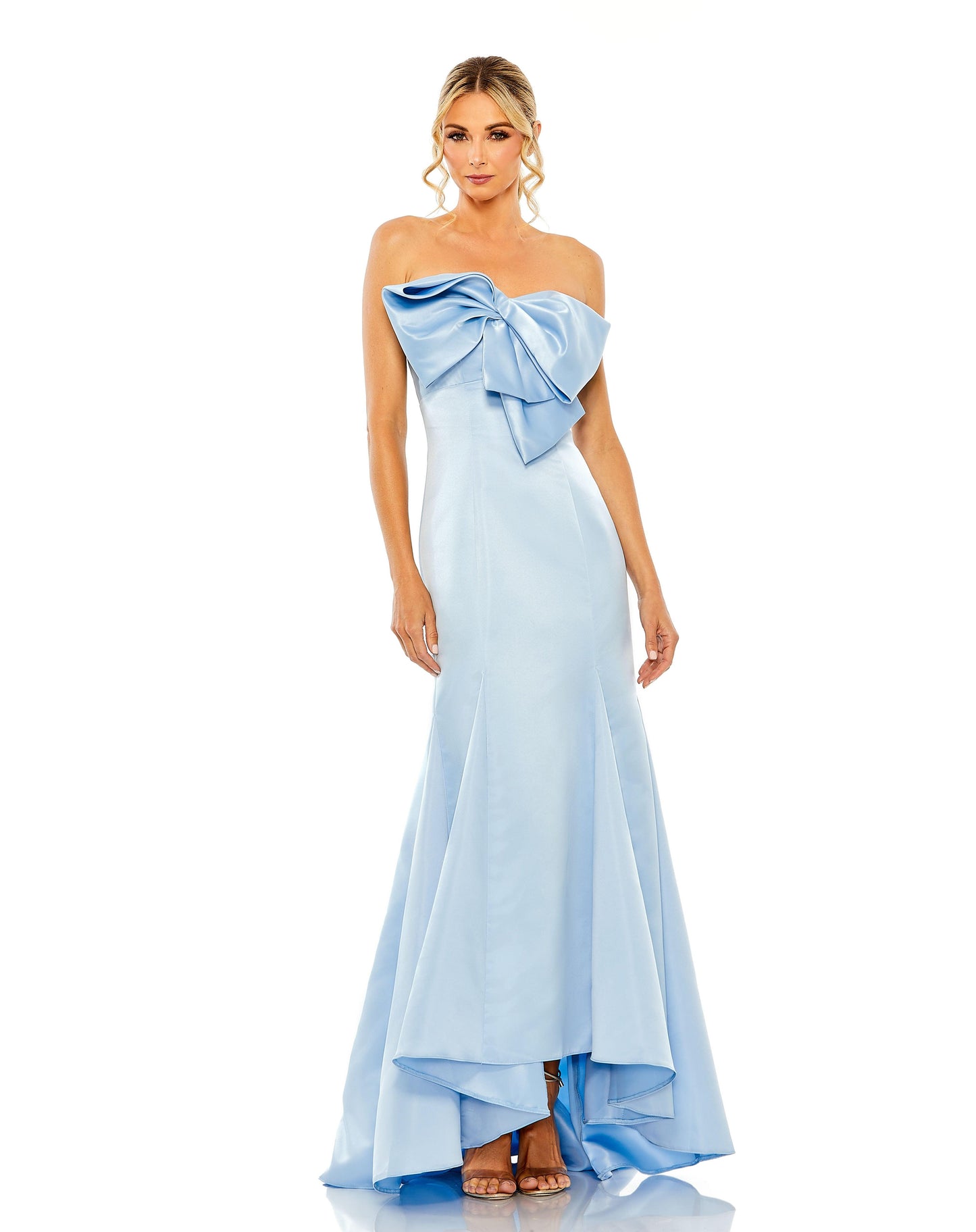 Prom Dresses High Low Strapless Mermaid Prom Dress Powder Blue