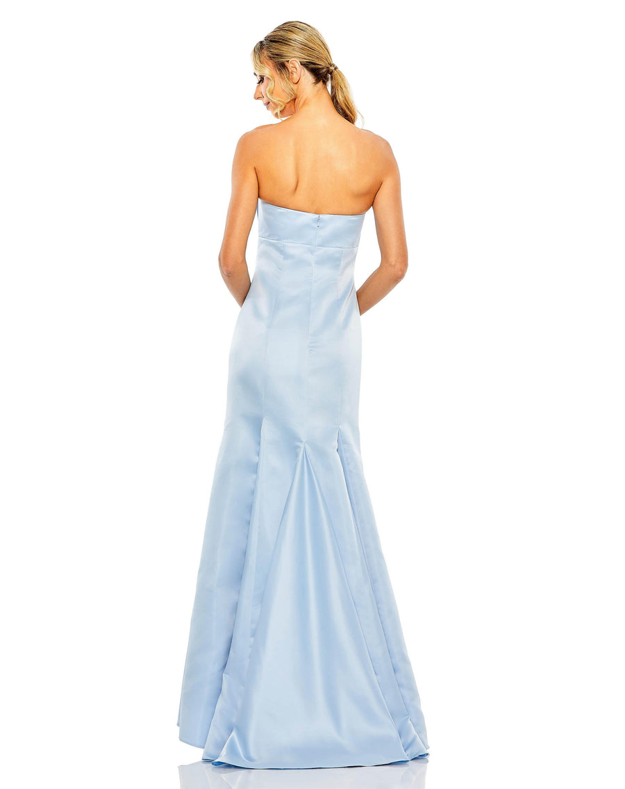 Prom Dresses High Low Strapless Mermaid Prom Dress Powder Blue