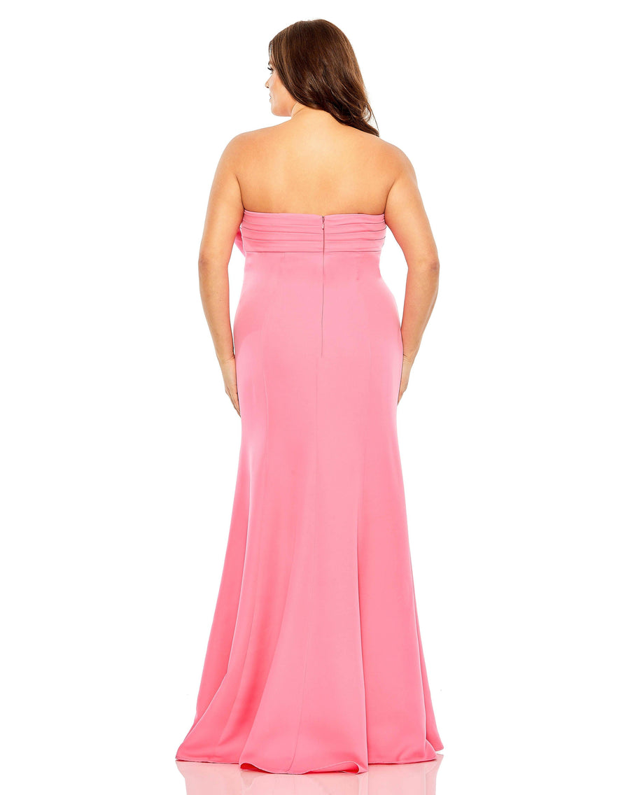 Plus Size Dresses Fabulouss Long Strapless Plus Size Dress Candy Pink