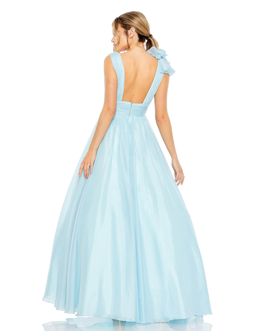 Prom Dresses Long Sleeveless Chiffon Prom Gown Powder Blue