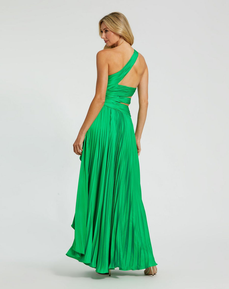 Formal Dresses Formal Cutout Prom Long Pleated Dress Spring Green