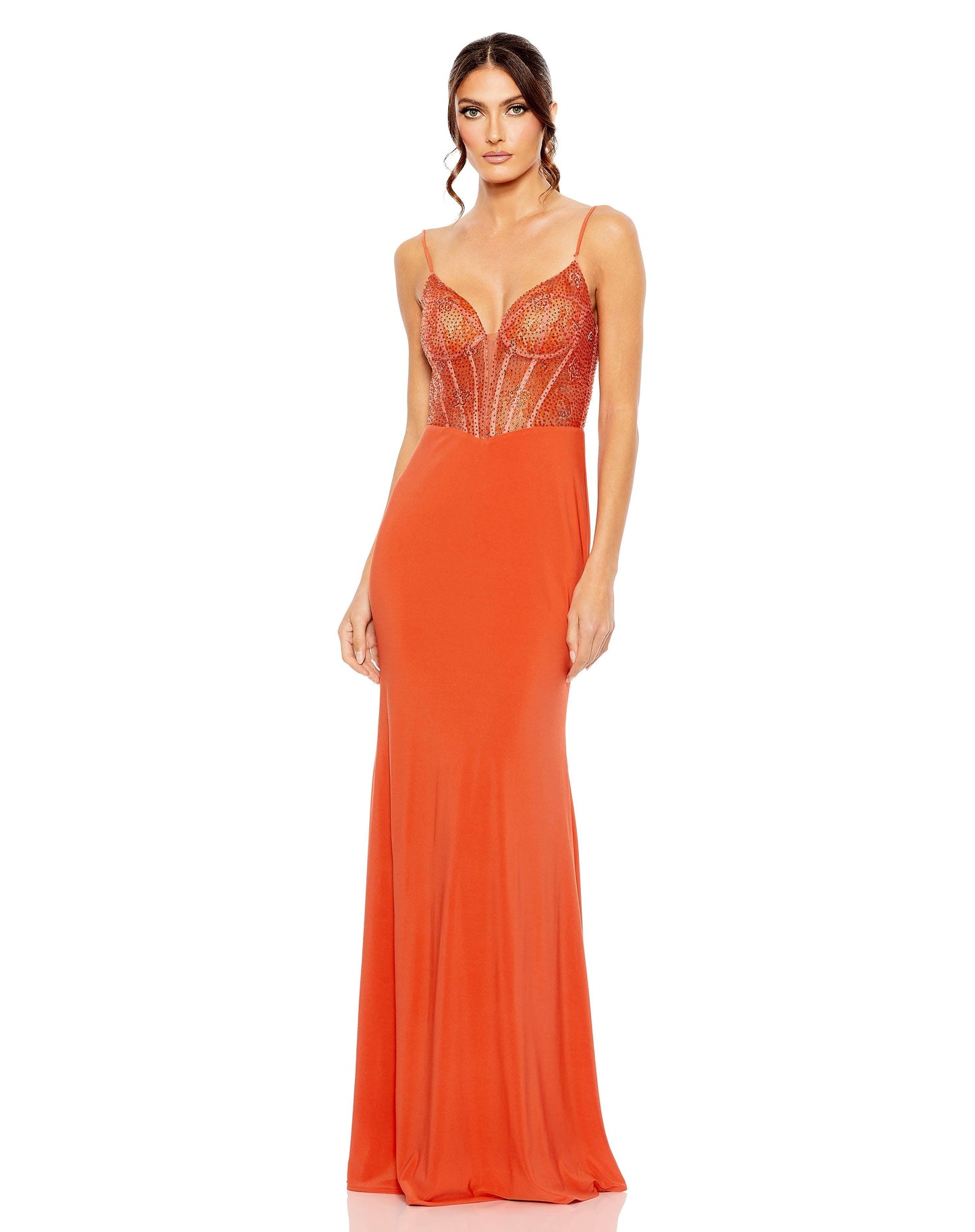 Prom Dresses Long Formal Fitted Prom Dress Orange