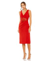 Formal Dresses Sleeveless Formal Knee Length Dress Red