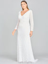 Wedding Dresses Long Sleeve Embroidered Wedding Dress Ivory