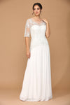 Long Mother of the Bride Formal Embroidered Dress