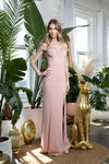 Long Off Shoulder Formal Evening Prom Dress