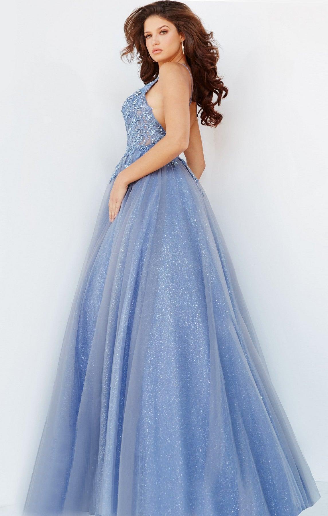 Prom Dresses Long Formal Glitter Prom Ball Gown  Cloud