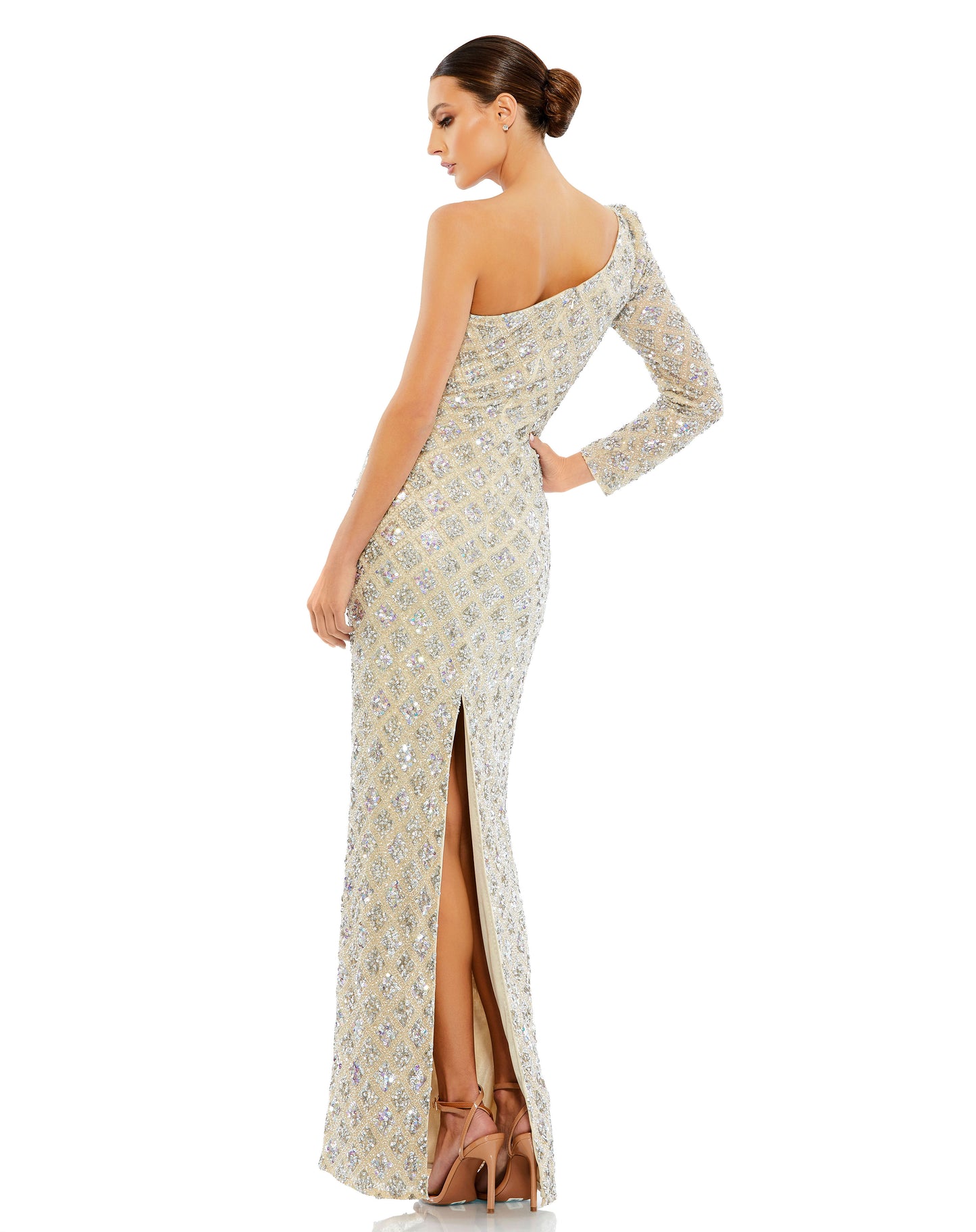 Formal Dresses Long Formal Fitted Evening Gown Shimmering Gold