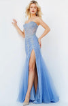 Prom Dresses Long Strapless Beaded Prom Dress Slate