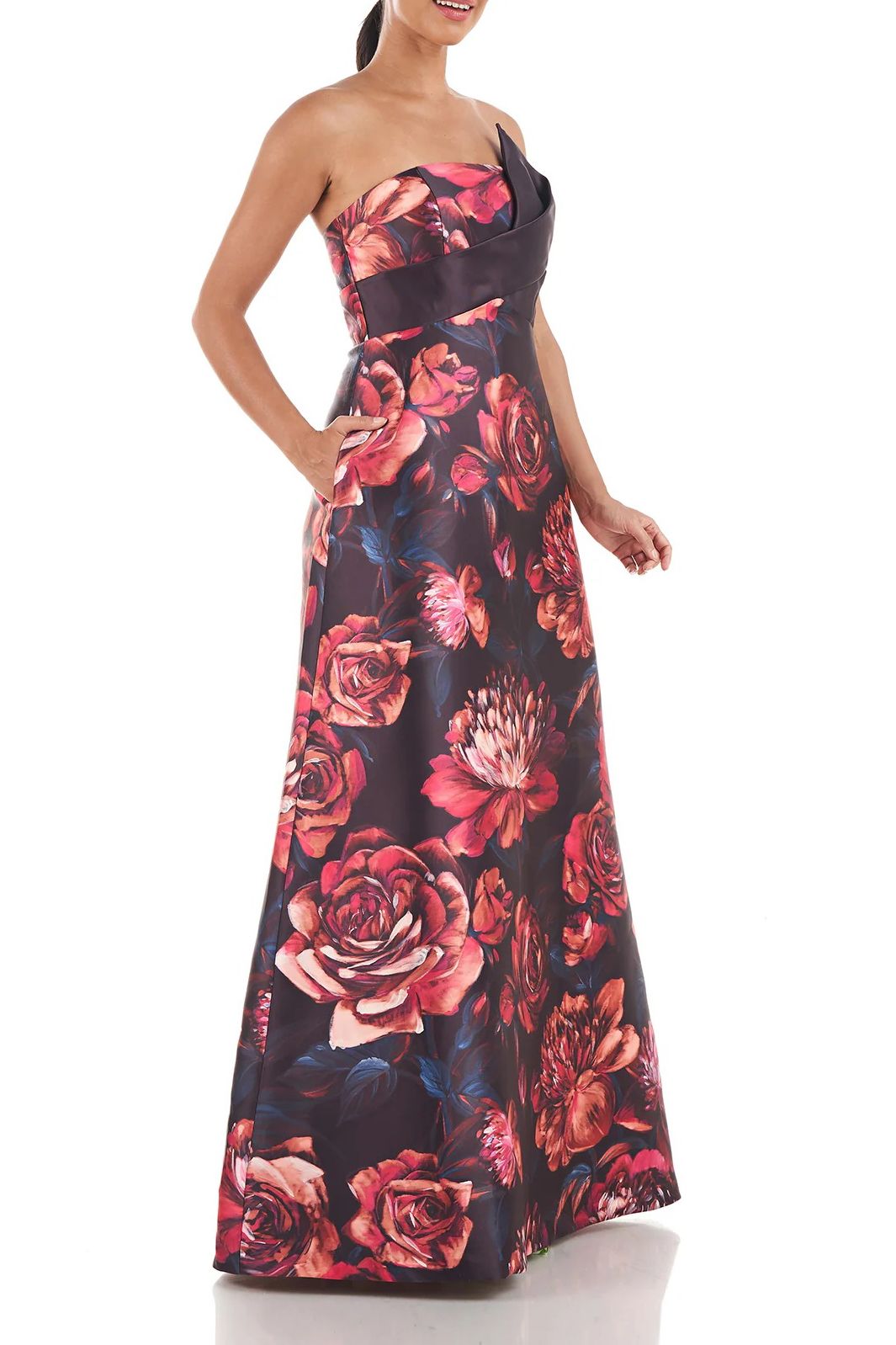 Formal Dresses Long Strapless Formal Dress DESERT ROSE MULTI