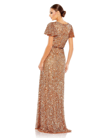 Formal Dresses Long Formal Beaded Dress Copper