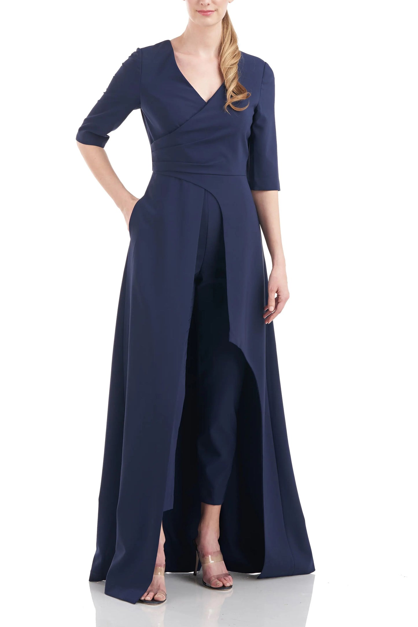 Jumpsuit Long 3/4 Sleeve Formal Jumpsuit MIDNIGHT