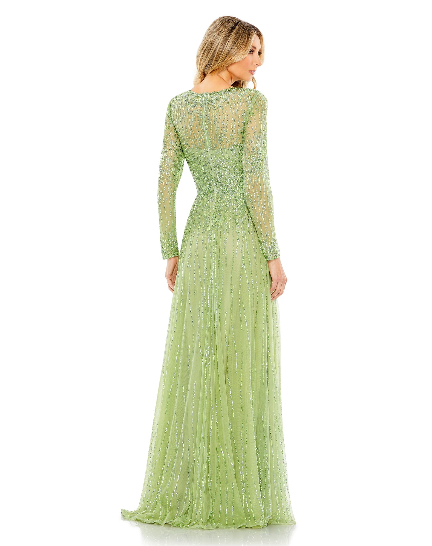 Formal Dresses Long Sequin A Line Formal Evening Gown Sage