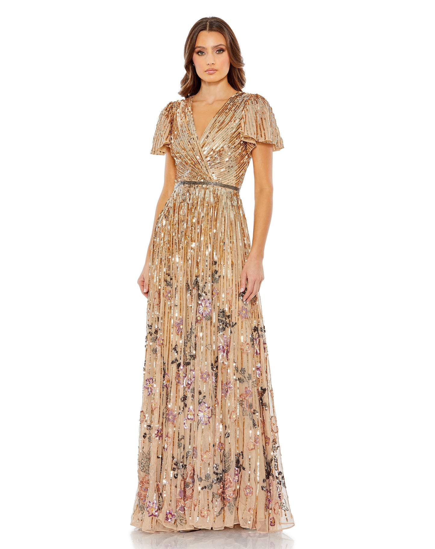 Formal Dresses Long Formal A Line Floral Evening Dress Copper