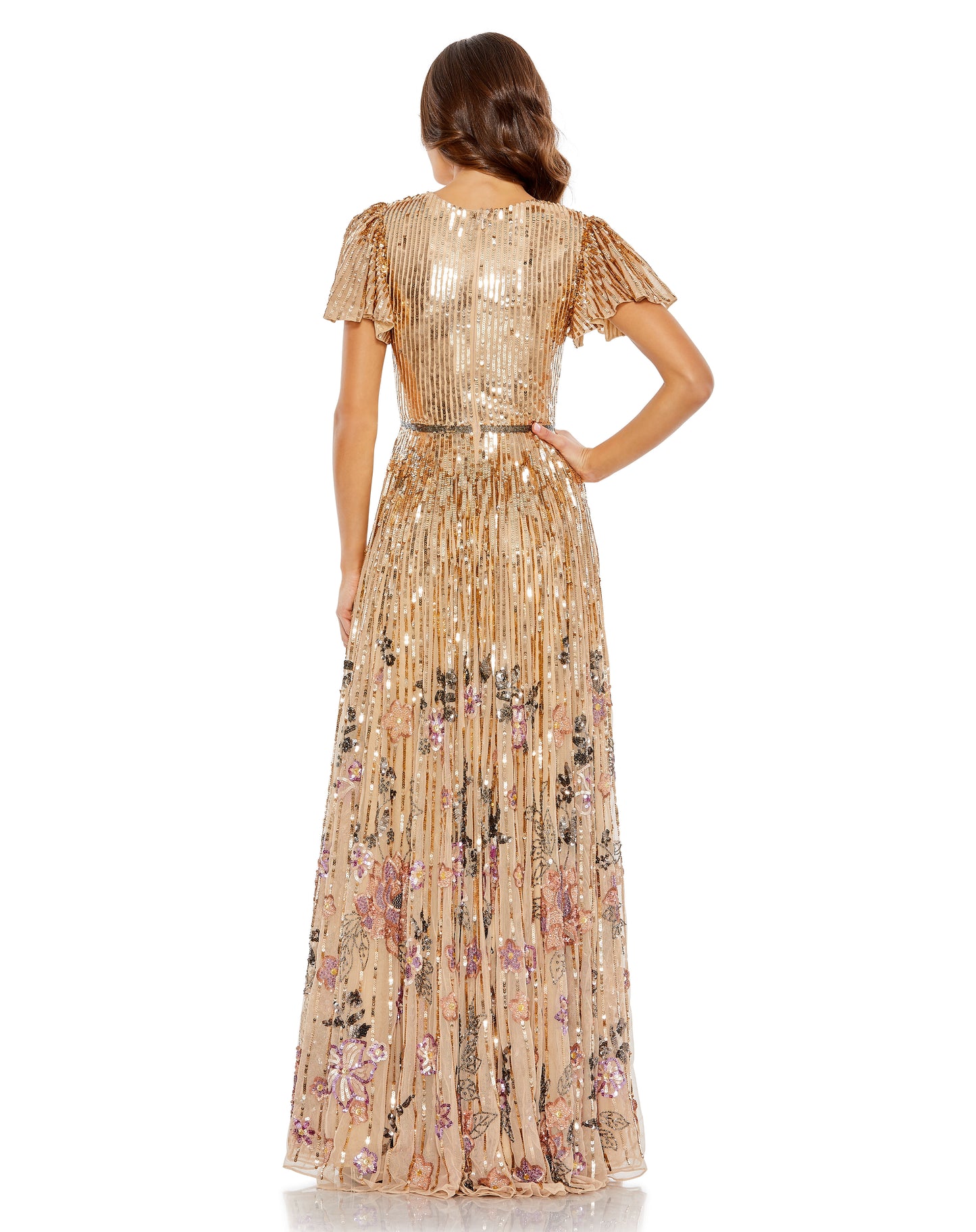 Formal Dresses Long Formal A Line Floral Evening Dress Copper