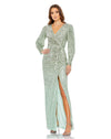 Formal Dresses Long Sleeve Formal Dress Seafoam