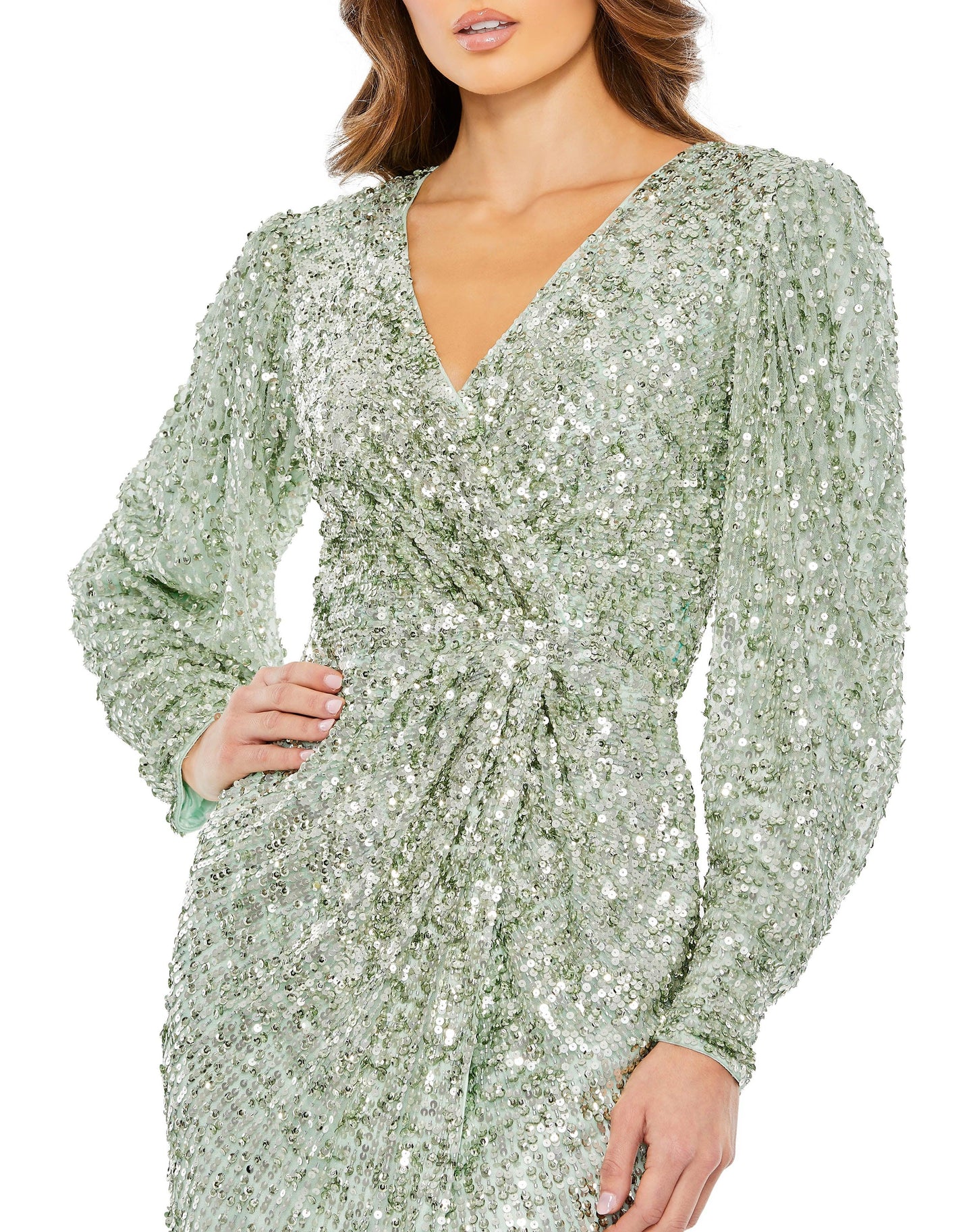 Formal Dresses Long Sleeve Formal Dress Seafoam