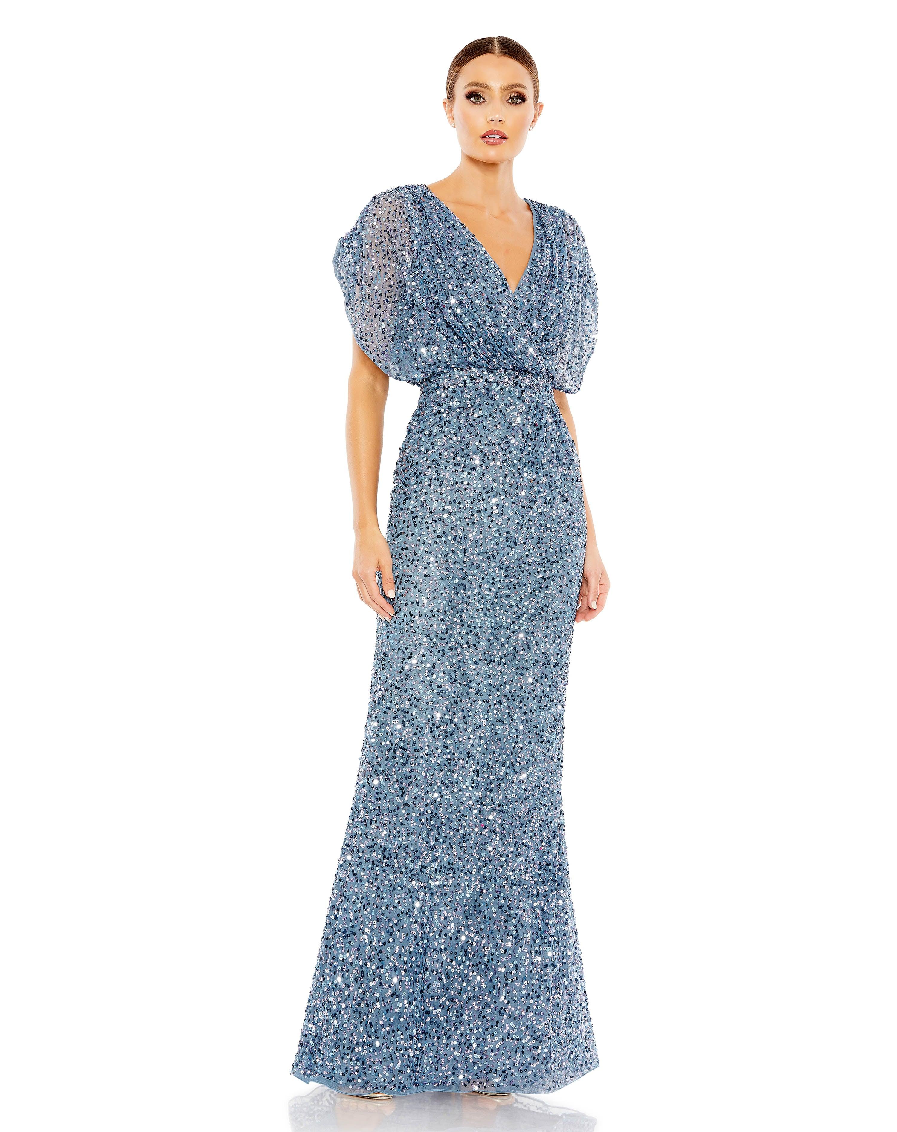 Slate Blue Mother of the Bride Dress