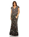 Plus Size Dresses Long Formal Plus Size Dress Black Multi