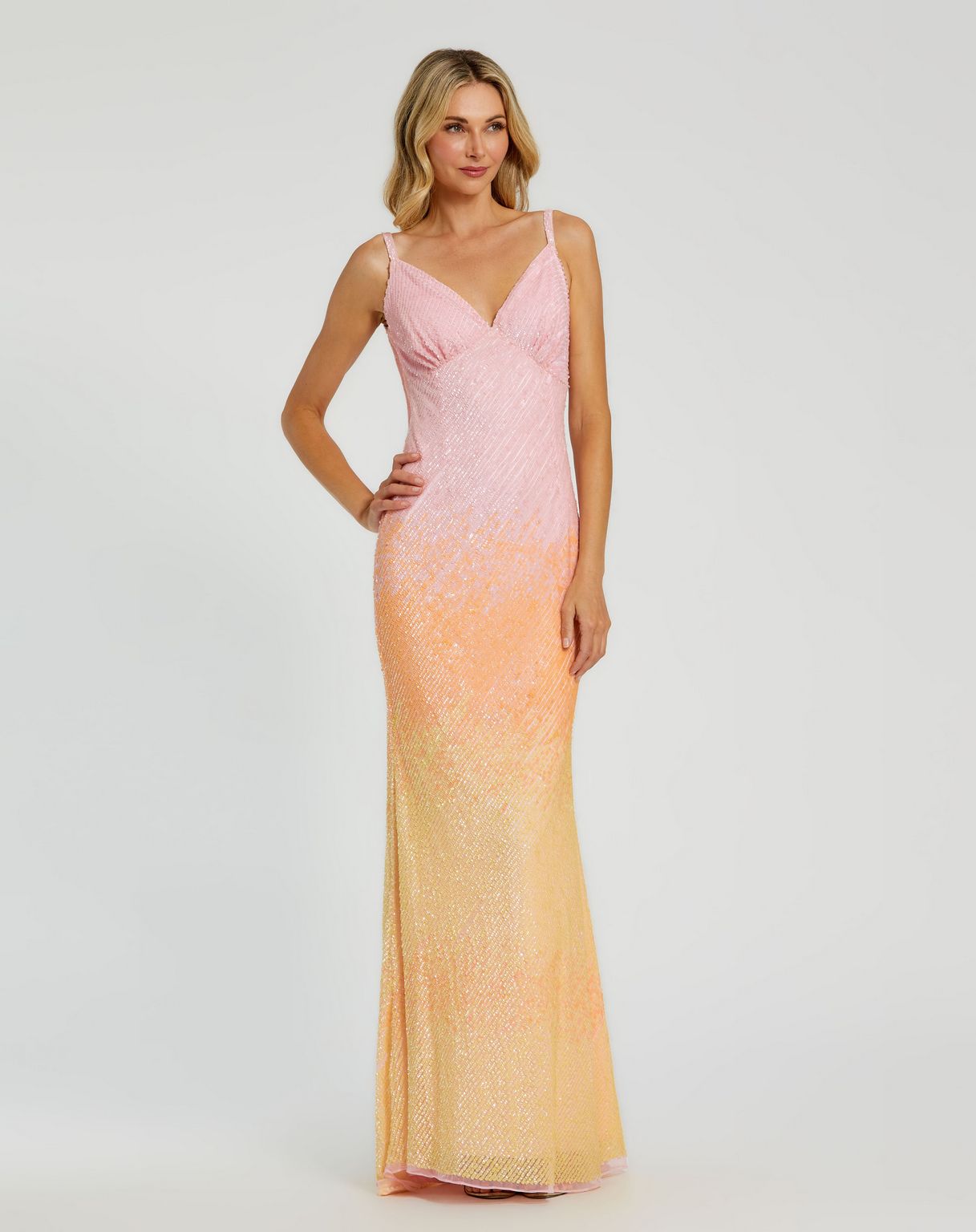 Prom Dresses Long Ombre Sequin Trumpet Prom Formal Dress Sunset