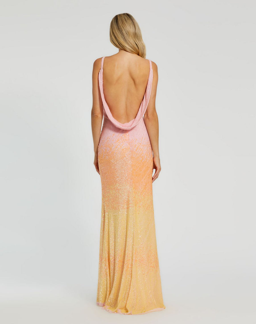 Prom Dresses Long Ombre Sequin Trumpet Prom Formal Dress Sunset