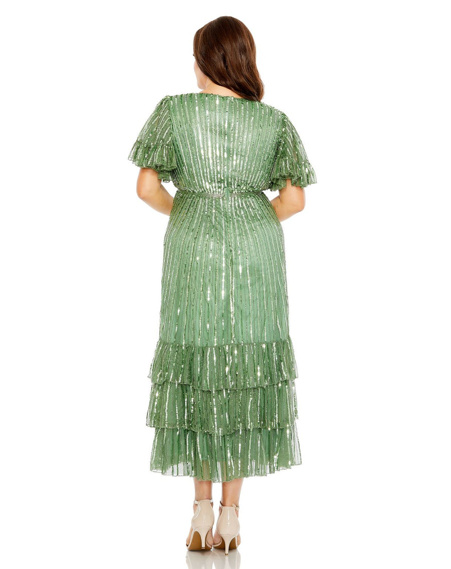 Plus Size Dresses Long Formal Beaded Plus Size Dress Sage