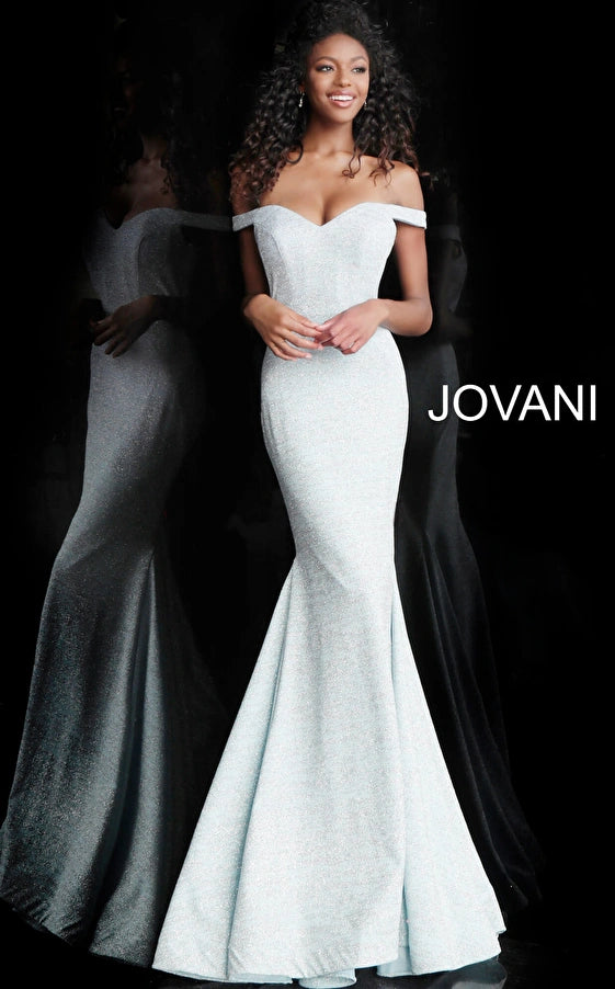 Jovani Off Shoulder Formal Prom Long Dress 60122 - The Dress Outlet