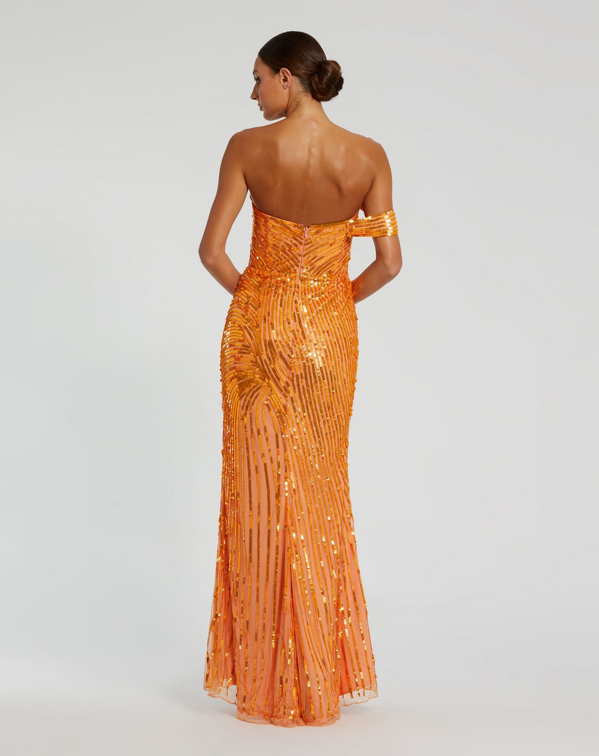 Prom Dresses Prom Sequin Formal Long Dress Orange Crush