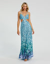 Prom Dresses Ombre Sequin Prom Formal Long Dress Ice Blue