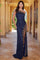 Prom Dresses Sequin Formal Prom Long Dress Navy Multi