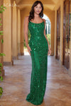 Prom Dresses Prom Formal Fitted Beaded Long Dress Bright Emerald