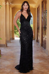 Prom Dresses Long Beaded Formal Fringe Prom Dress Black