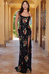 Prom Dresses Long Prom Sequins Gown Black Multi