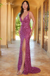 Prom Dresses Fitted Prom Long  Sequins Dress Tanny Port