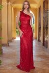 Prom Dresses Sequins Long Prom Dress Red