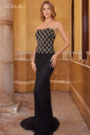 Prom Dresses Long Beaded Sequin Prom Formal Dress Black/Silver